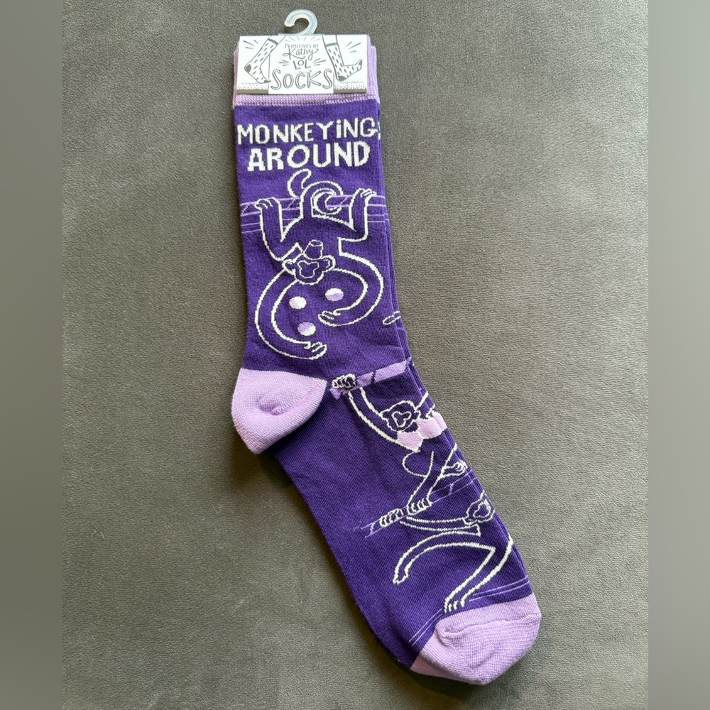 Primitives by Kathy Purple Monkey Socks